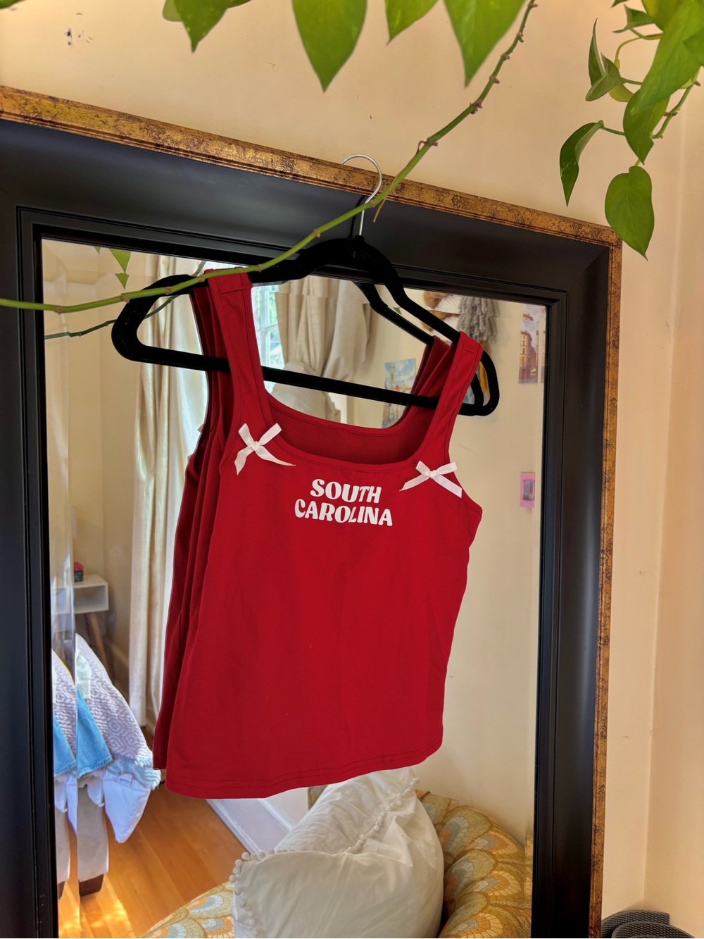 South Carolina Red Tank Top with White Trim
